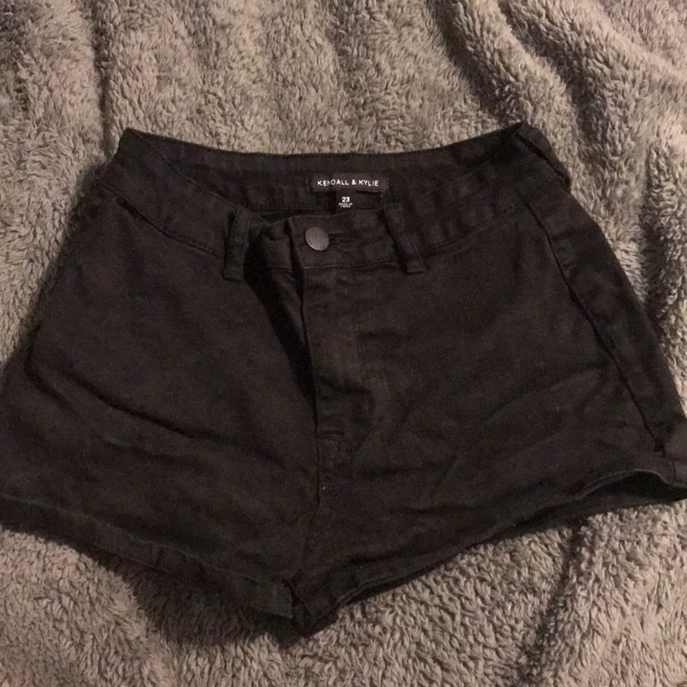 Kendall and Kylie black denim shorts